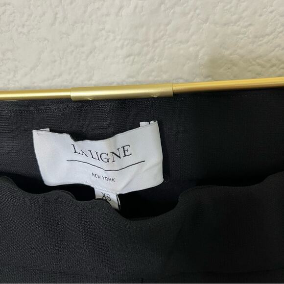 La Ligne Moto Pants Black Cropped Skinny Zip Hem Pull On Womens Size XS - Picture 5 of 8